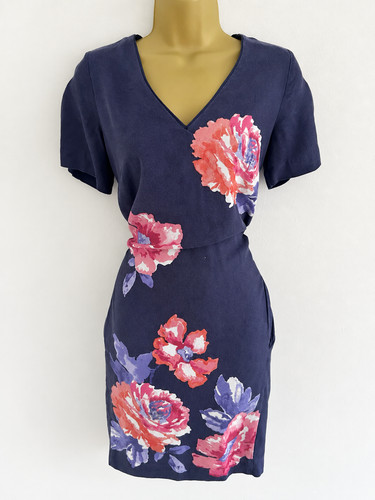Joules dress navy pink - joules, uk