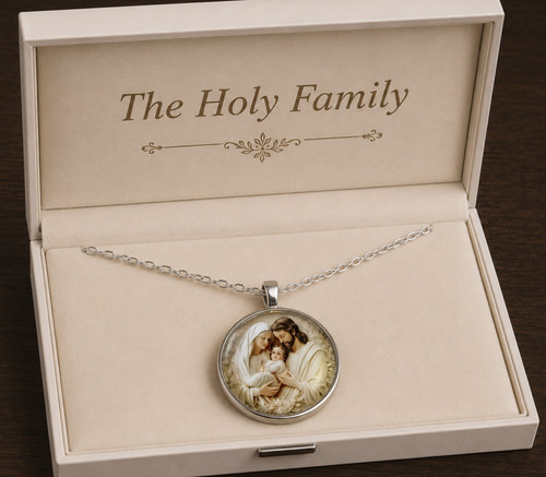 Silver holy family saint mary - holy,