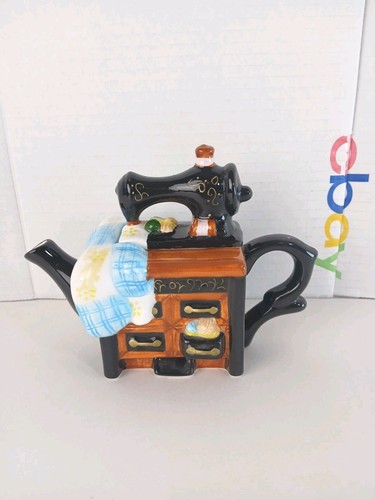 Tiny tea pot ceramic sewing - pot,