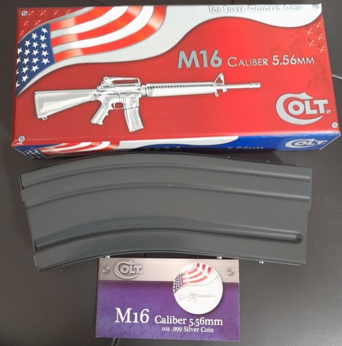 Colt m16 silverproof 1oz coin - m16,