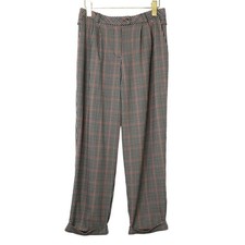 Topshop Plaid Straight Leg