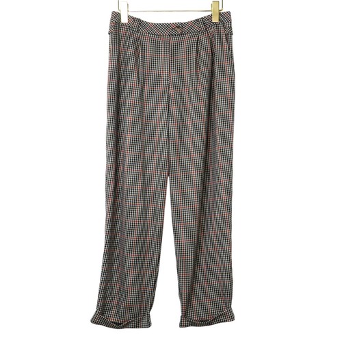 Topshop plaid straight leg - plaid,
