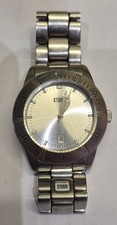 2000s Men's Rare STORM Lucre Wrist Watch. Date Quartz. Exc. 50m. Steel.