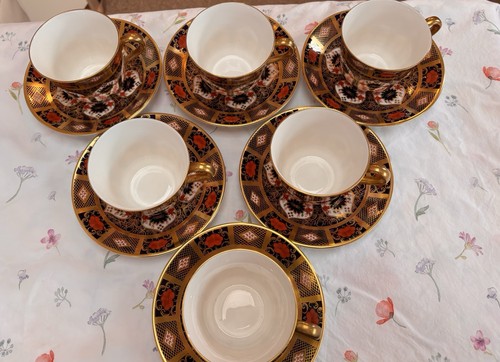 Gold band crown derby tea - ,