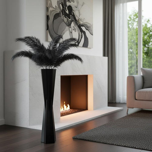 Black star floor vase - floor, 27.5"