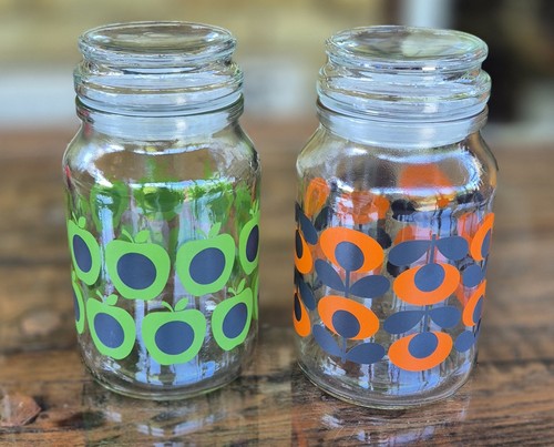 Retro orla kiely glass douwe - 2,