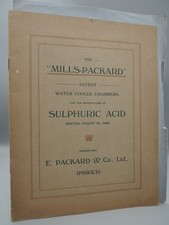 Mills-Packard Patent Water Cooled Chambers for Manufacture Sulphuric Acid 1900