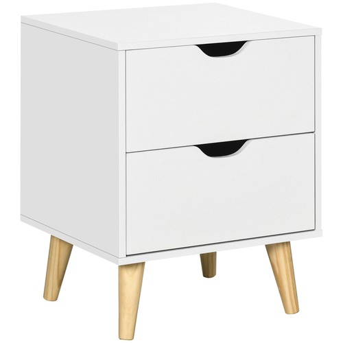 Elegant white nightstand - nightstand, with
