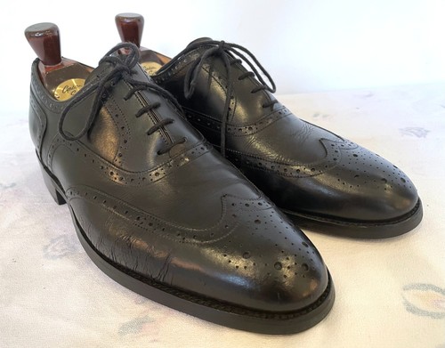 Barker black leather brogues - leather,