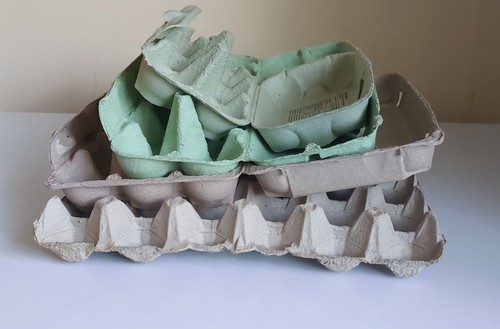 Empty cardboard egg boxes - 4x,