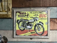 BSA Bantam Repro Sign. Fitted Into Frame