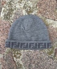 FENDI Hat Beanie Zucca FF Logo