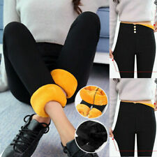 Womens Winter Warm Thick Fleece Lined Thermal Pants Stretchy Leggings Ladies UK