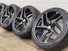 GENUINE 23" KAHN RS-FORGED ALLOY WHEELS SATIN BLACK RANGE ROVER, DEFENDER ALLOYS