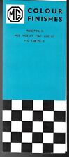 MG Colour & Trim 1968-69 UK