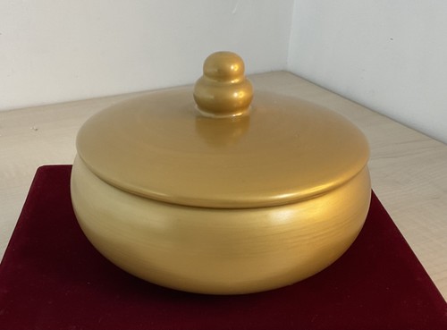 Ceramic gold finish round - gold,