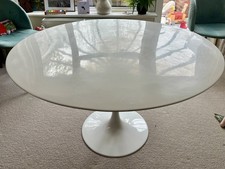 White Round Tulip  Dining Table Pre Owned 1 20cm Diameter