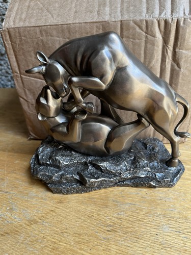 Bull and bear fight - and,
