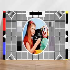 BBC Test Card Retro TV Metal