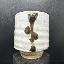 William ‘Bill’ Marshall stoneware Yunomi Nuka glaze brush decoration 10cm  #2752