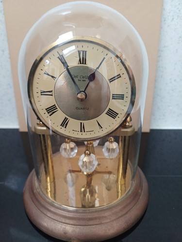 Glass dome mantle quartz clock - dome,