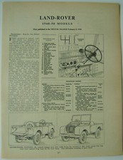 Land Rover 1948-1950 Models  Motor Trader Service Data No. 166 1950