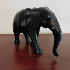  Artisan  Hand Carved Black Ebony Wood African Elephant  14cm High No Tusks.
