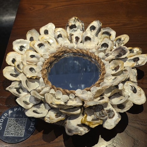 Vintage handmade oyster shell - vintage,