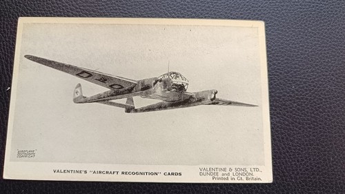 Ww2 aircraft recognition card - aircraft,