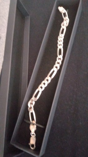 Heavy sterling silver figaro - silver,
