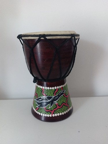 Hand painted wooden african - wooden,
