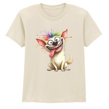 Crazy Rainbow Hair Funny Dog