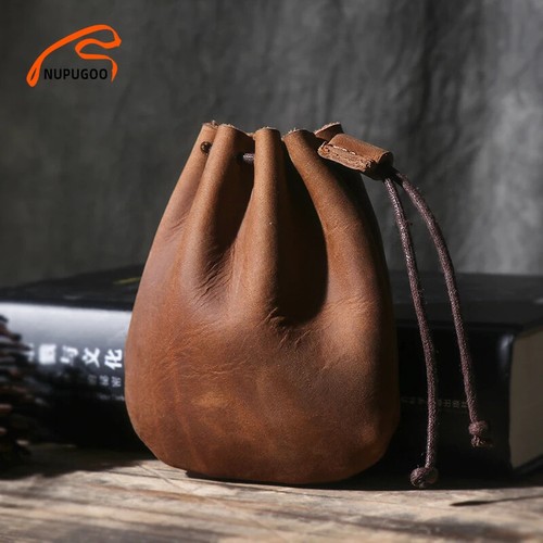 Leather wallet coin pouch case - leather,