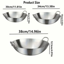 Large Stainless Steel Wok