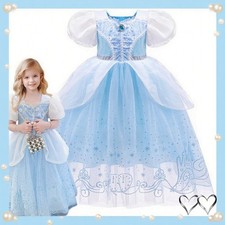Girls Princess Cinderella Costume Kids Fancy Dress Up Party Outfit Birthday Gift