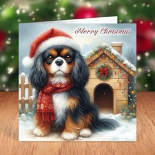 Cavalier King Charles Spaniel Dog Christmas Card