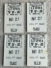 4 Circa 1970 Tote Tickets from