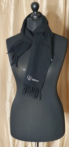 Dkny black scarf - black, rectangular