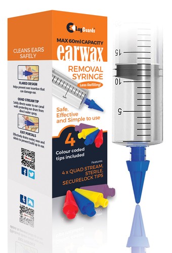 Ear wax removal syringe - removal,