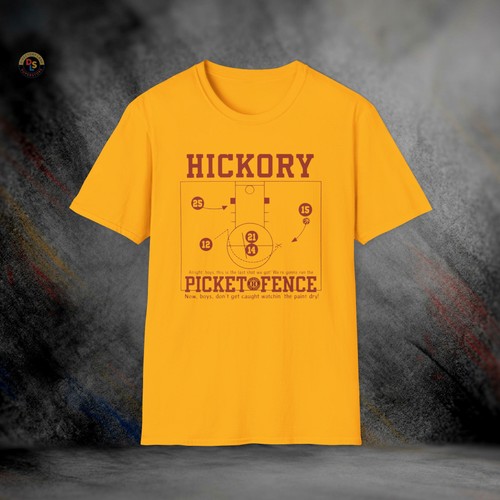 Hickory picket fence - hickory,