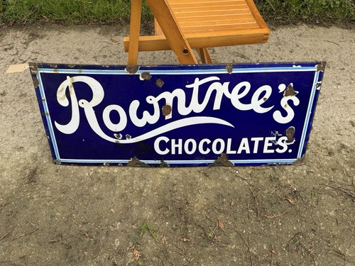 Old rowntrees enamel sign - rowntrees,