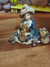 1996 Boids Bears & Friends Meredith Eith Jacquelin  Daisy Chain Resin Figurine