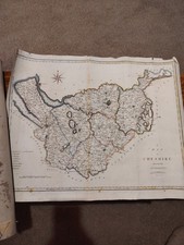 Vintage Map Of Cheshire