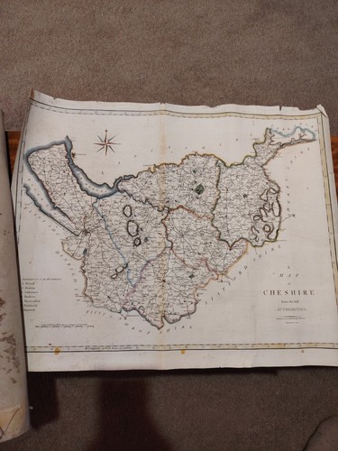 Vintage map cheshire - map,