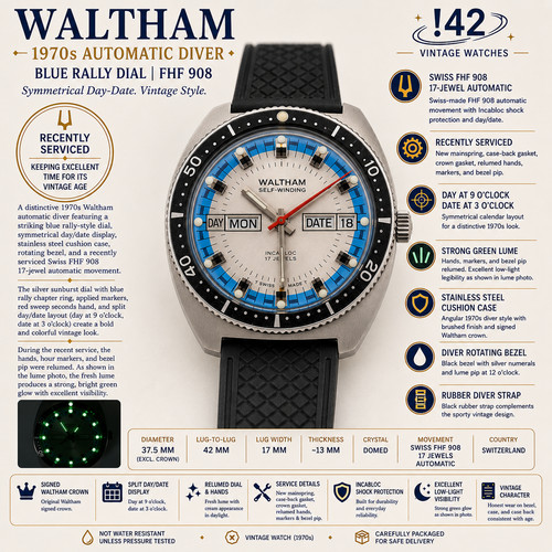 Vintage waltham automatic - waltham,