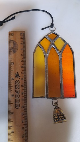 Mini orange stained glass arch - mini,