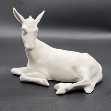 Vintage Boehm "The First Noel" Donkey White Bisque Porcelain Nativity Figure
