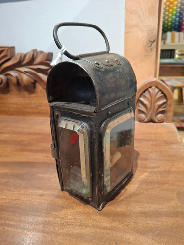 Antique small vehicle oil lamp - vehicle,