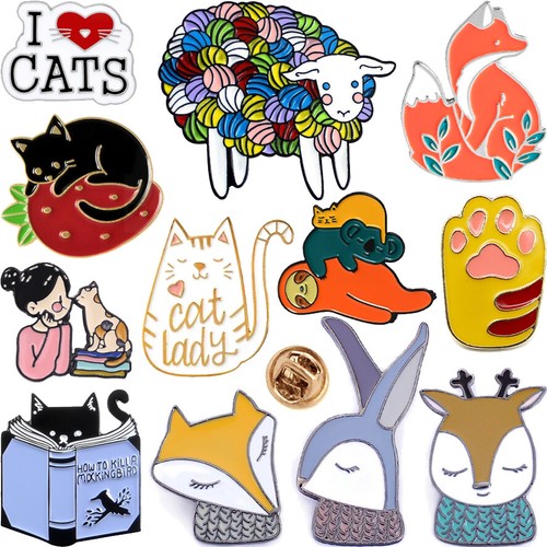 Animal enamel lapel pin farm - pin,
