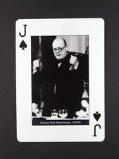 1 x playing card W S Churchill
